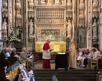 Presentation of Psalter facsimile in St Albans Abbey