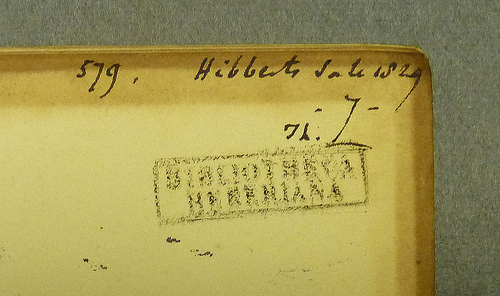 Heber stamp and inscription